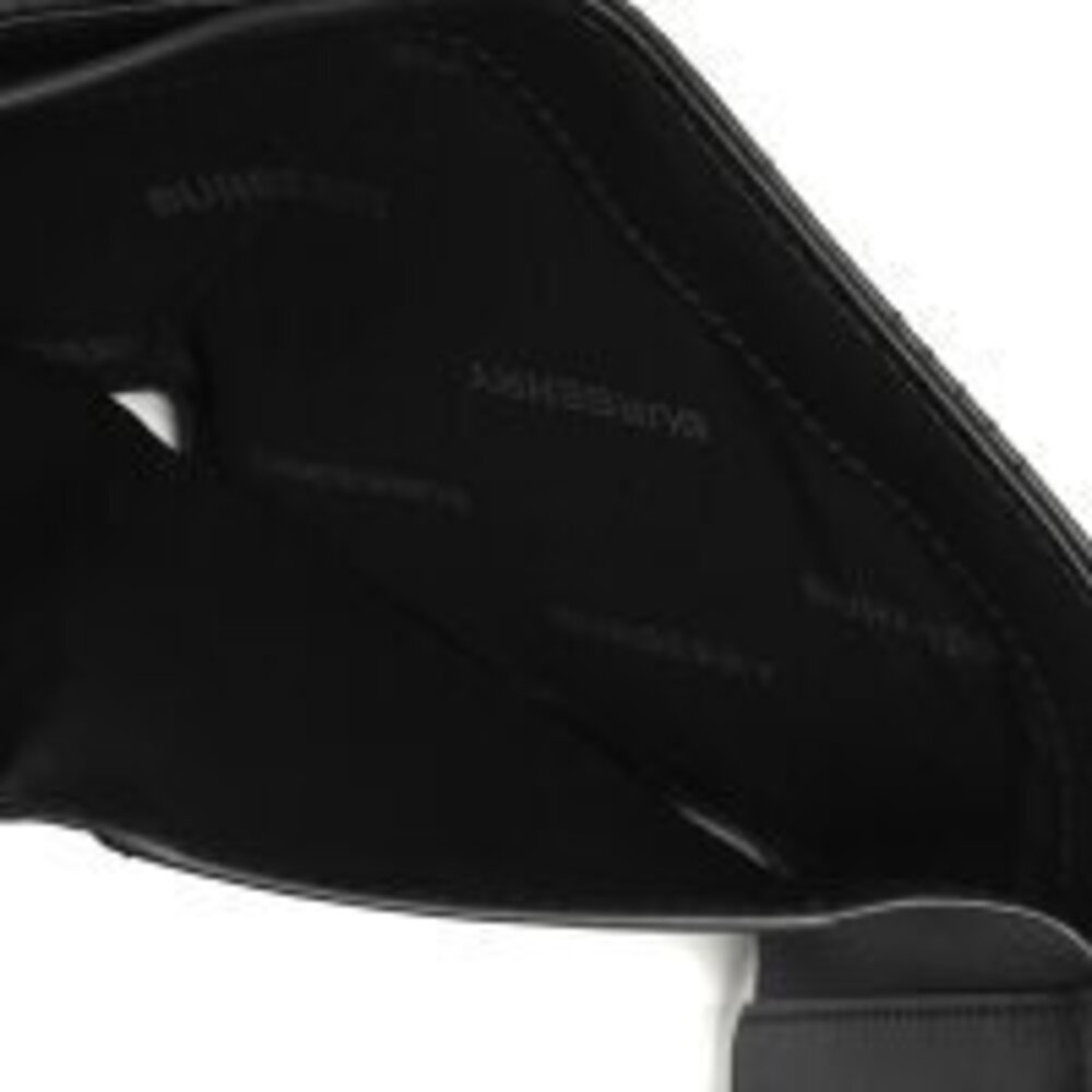 Burberry Lola Quilted Check COMPACT Wallet Black Trifold